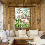 Easter Lambs Wooden Wall Art by D. Gelsinger - Easter Spring Decor - 95673B-DG