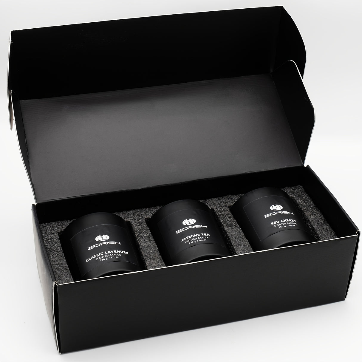 Luxury Candle Gift Set For Women, Strong Scented Candle Set, Black Candles Gifts, 3 Pack, 24oz, Burning 150 Hours