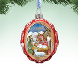 Orthodox Nativity Mercury Glass Ornament by G. DeBrekht - Nativity Holiday Decor - 773037