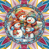 Decoración de madera para la punta del árbol de Navidad con forma de estrella y muñeco de nieve de G. Debrekht - Decoración navideña con muñeco de nieve de Papá Noel - 89511