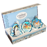 Forest Friends Mercury Glass Ornaments Set of 3 by G. DeBrekht - Wildlife Holiday Decor - 770105S3