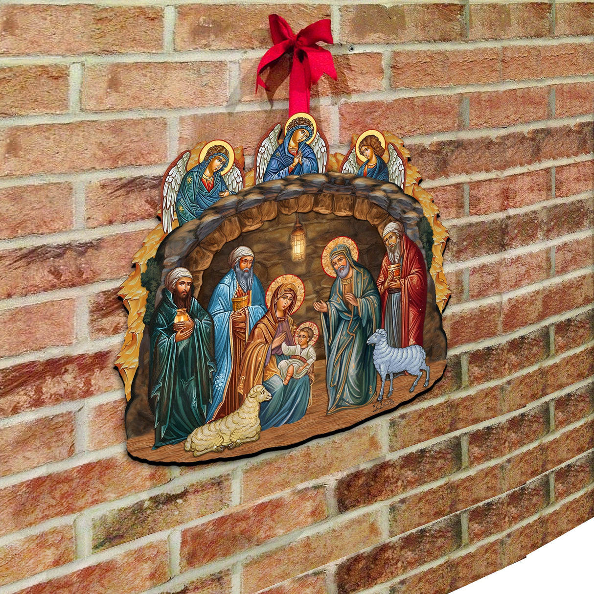 Orthodox Nativity Scene Holiday Door Decor by G. Debrekht - Nativity Holiday Decor - 8652762H