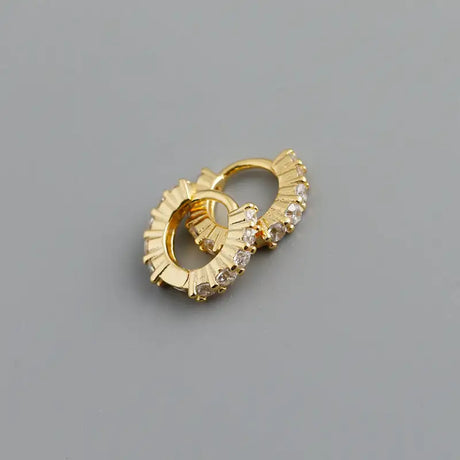 Circle-shaped Diamond Colorful Crystals Opal Zircon S925 Sterling Silver Earrings - Lootquake