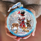 Adorno de cristal de Frosty y sus amigos del bosque, edición limitada, de G. DeBrekht - Decoración navideña - 73908-DG