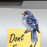 Juego de 6 imanes decorativos de madera con pájaros invernales de G. Debrekht - Decoración navideña - 8090005G-S6