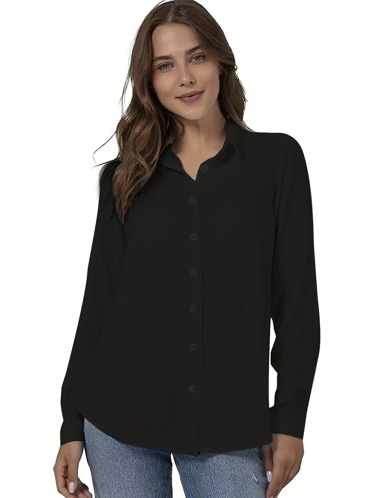Simple Casual Long-sleeved Shirt, Versatile In All Seasons. - Lootquake
