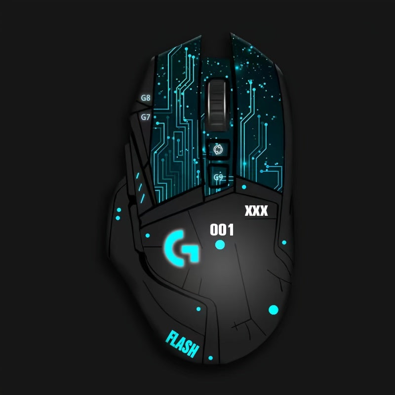 Pegatina protectora personalizable para ratón gaming G502: ajuste preciso, textura mate, no incluye batería