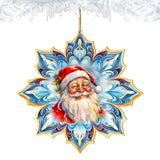 Adornos de madera con forma de copo de nieve de Papá Noel de G. Debrekht - Decoración navideña de muñeco de nieve de Papá Noel - 8688424