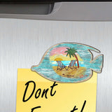 Juego de 6 imanes de madera decorativos náuticos de G. Debrekht - Decoración costera - 8090061G-S6