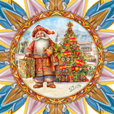 Decoración de madera para la punta del árbol de Papá Noel, de inspiración española, de G. Debrekht - Decoración de muñeco de nieve de Papá Noel - 89524