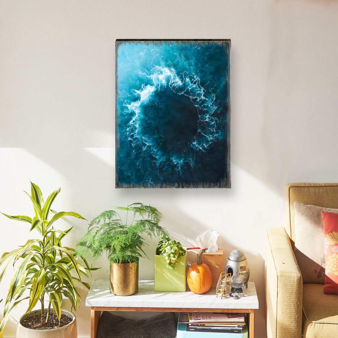 Ocean Art Wooden Wall Art by Nature Wonders - Nature Wildlife Decor  - 95392B