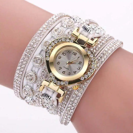 Colorful Bracelet Watch, Heart Shaped With Diamond Dials - Lootquake