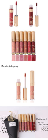 6Pcs Liquid Matte Lipstick Long-lasting, Easy to Wear