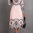 Ladies' Round Neck Printed Fashionable Dress - Lootquake