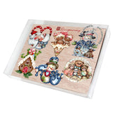 Merry Christmas Decorative Wooden Magnets Set of 6 by Jamie Mills-Price - Christmas Decor - 8090136G-S6-MP