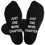 1 Pair of Novelty Crew Socks - Ultra-Breathable, Super Soft, and Humorous Letter Print Design - Ideal for Men, Perfect for Outdoor Activities, Unique Gift for Book Lovers
