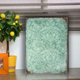 Arte mural rústico floral azul de madera de G. DeBrekht - Decoración floral ornamental - 95008B