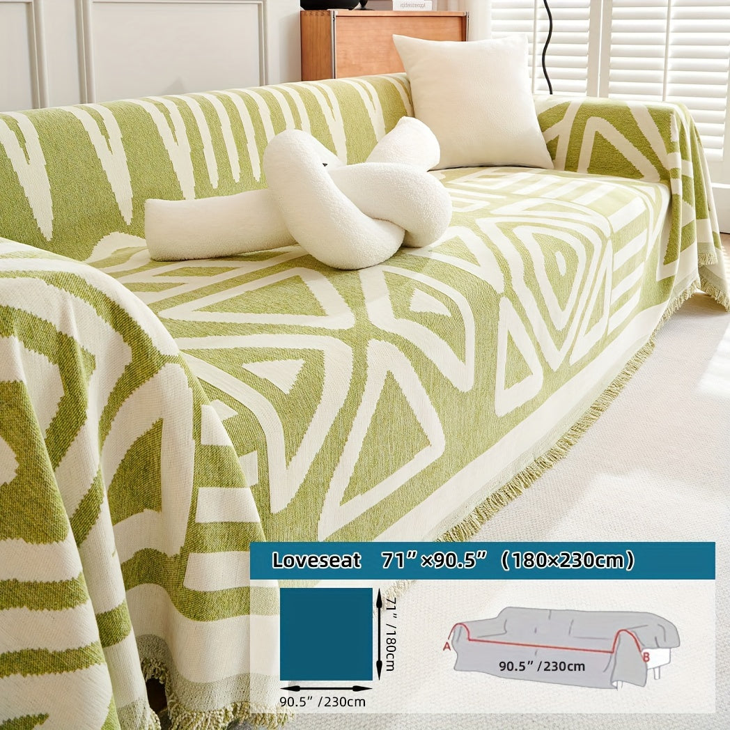 Funda de sofá estilo bohemio, antiarañazos para mascotas, antideslizante, para dormitorio, sala de estar, decoración del hogar, manta de sofá