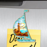 Sailboat Shaped Refrigerator Coastal Magnets Set of 3
