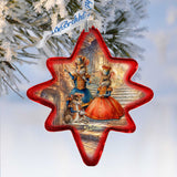 Nutcracker Ballet Scene Star Glass Ornament by G. Debrekht - Christmas Decor - 755-049