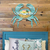 Crab Coastal Waves Door Decor by G. DeBrekht - Coastal Holiday Decor - 8198511H