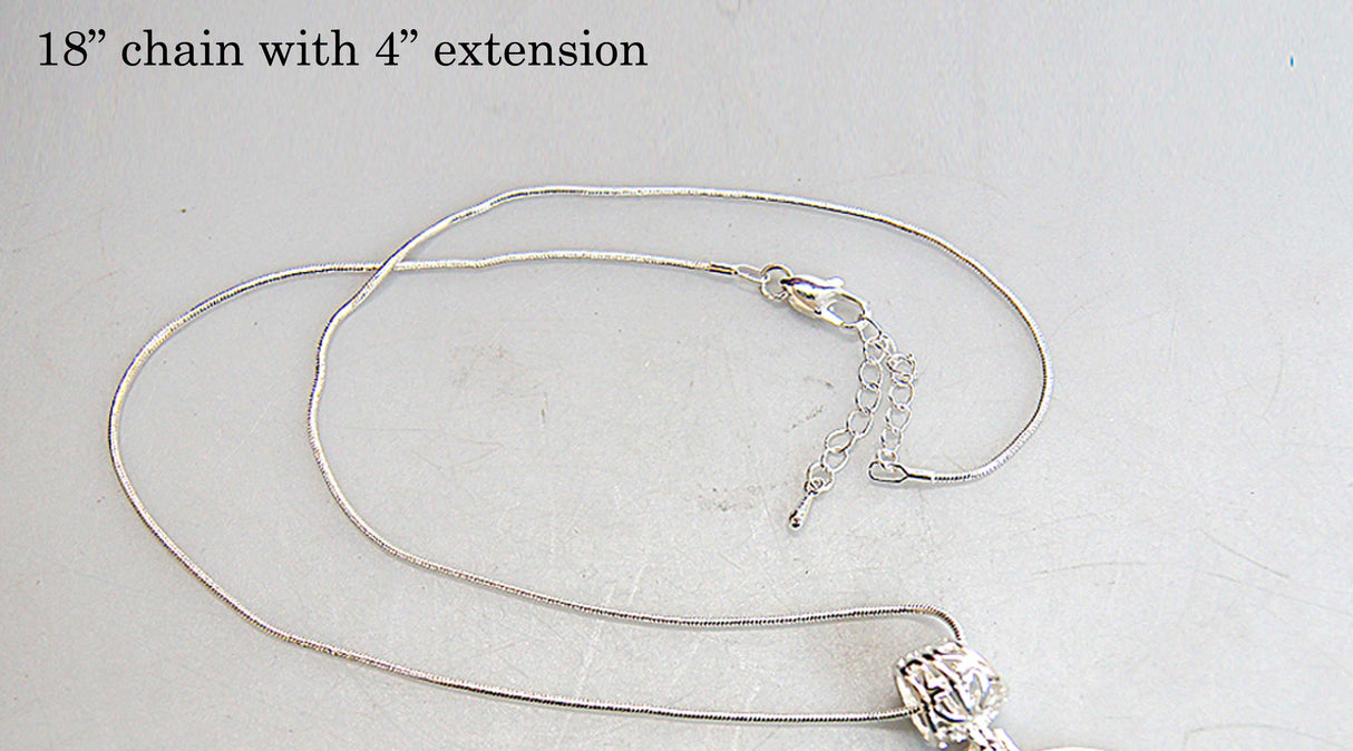 Little Santa Silver Plated Medal Pendant Necklace - 44153O