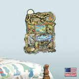 Arte mural caprichoso de reptiles, peces y anfibios de Laura Seeley - Decoración infantil Love Family - 8513011-LS