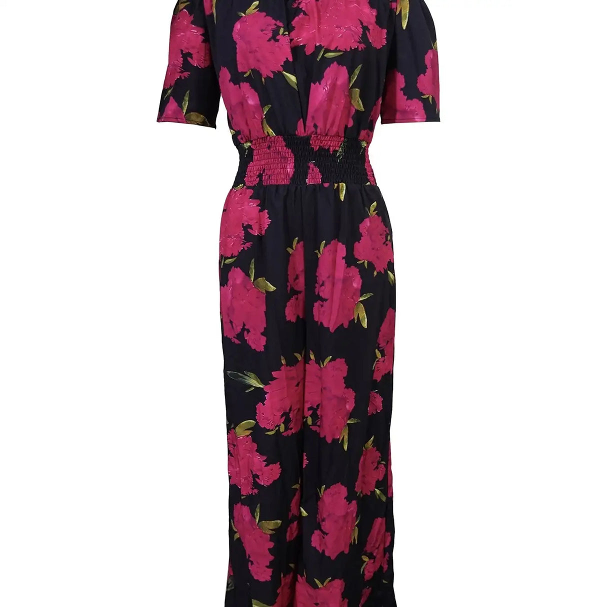 Ladies' One Shoulder Floral Print Waist Cinching Off Shoulder Sexy Fashion Jumpsuit - Lootquake