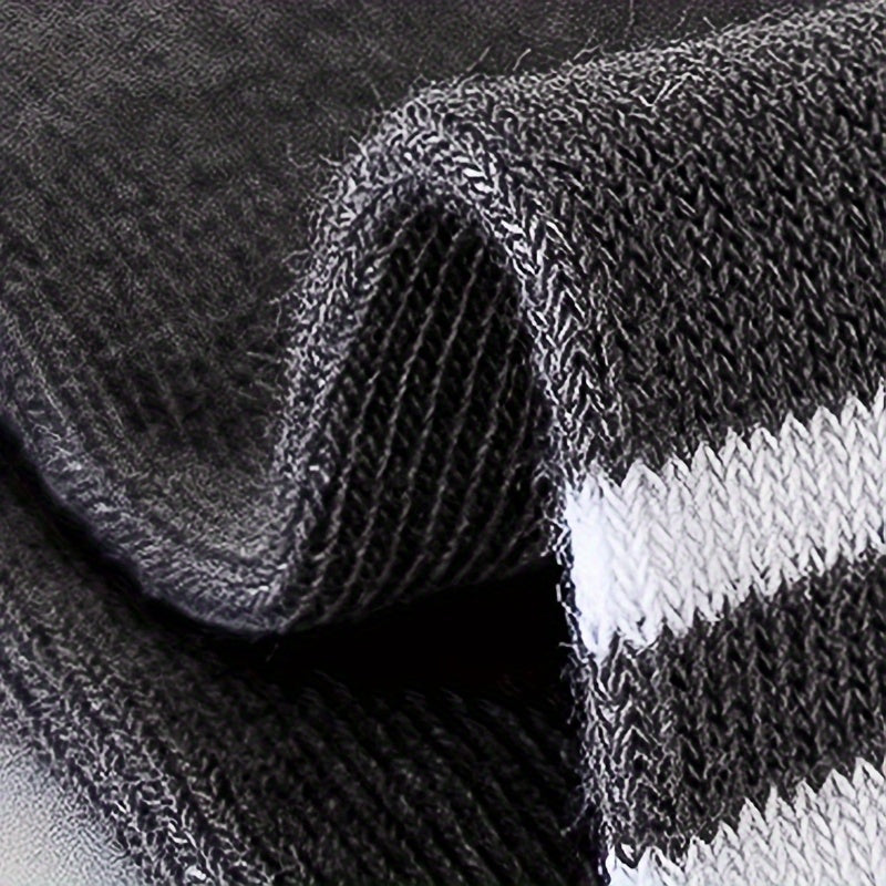 100 Pairs Of Men's Trendy Color Block Crew Socks, Breathable Comfy Casual Unisex Socks For Men's Outdoor Wearing All Seasons Wearing