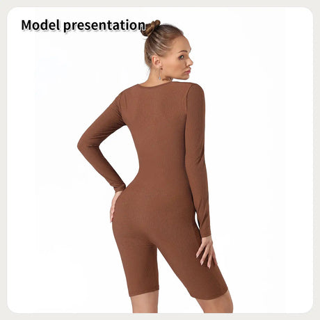 Women's Fashion Simple Solid Color Bodysuit - Lootquake