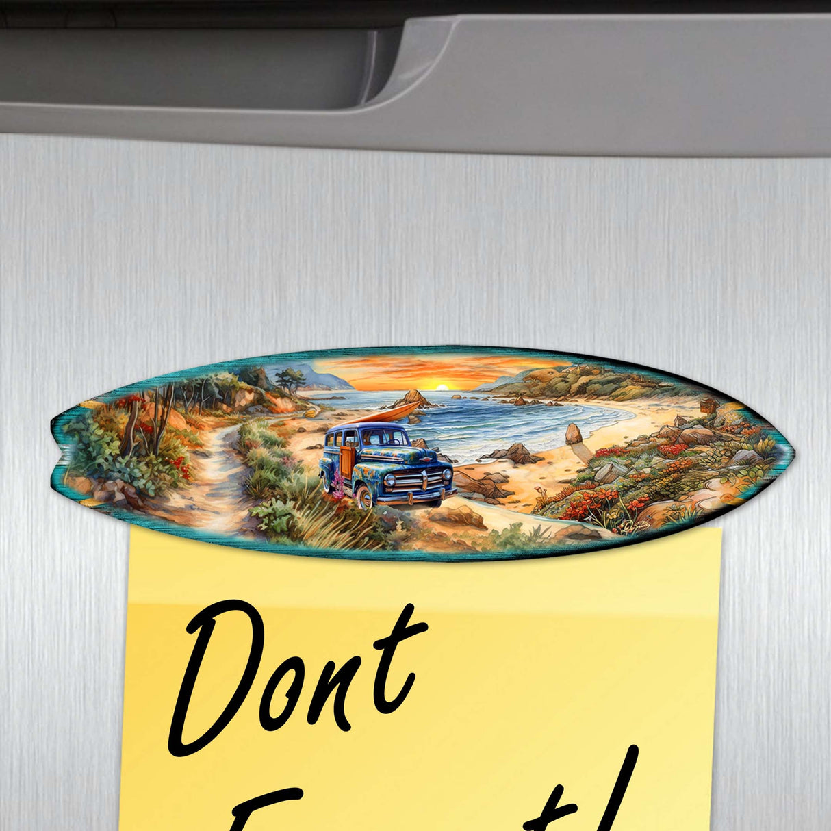 Ocean View Surfboards Decorative Wooden Magnets Set of 6 by G. Debrekht - Coastal Decor - 8090068G-S6