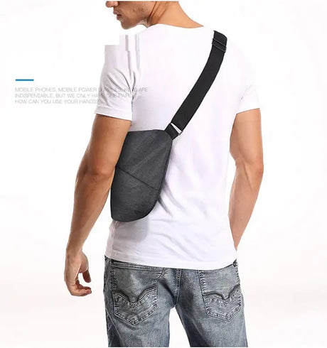 Digital Storage Canvas Chest Bag Crossbody Multi-functional Business Close Shoulder Anti-theft Package - Lootquake