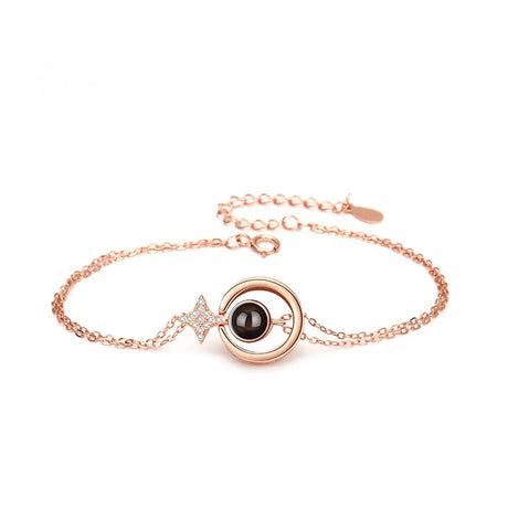 Women's S925 Round Diamond Embedded Star Bracelet - Lootquake