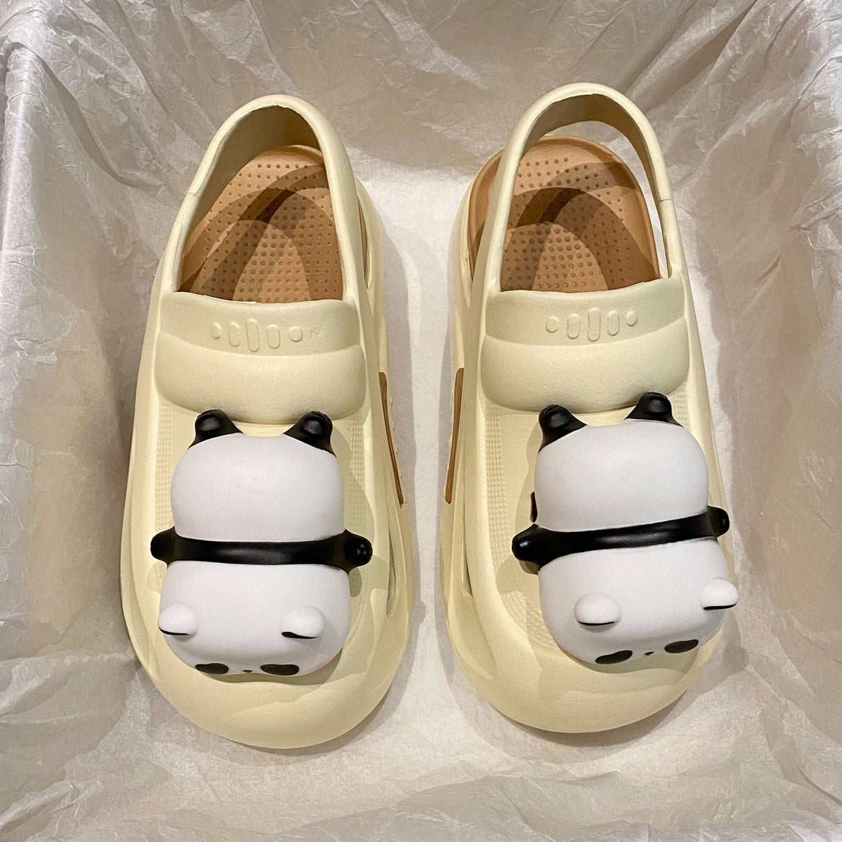 Cute Slipper With Panda Lamp Summer Sandals Femme Light Funny Woman Slippers Shoes Women