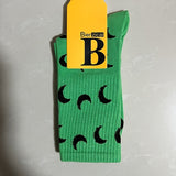 1 Pair Moon Pattern Trendy Y2K Hip Hop Socks, Casual Versatile Soft Comfortable Outdoor Sports Socks