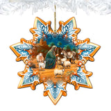 Adornos de madera con copos de nieve de José con animales de G. Debrekht - Decoración navideña - 8688437