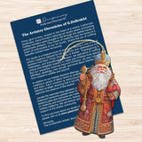 Juego de 3 adornos decorativos de madera de Papá Noel de G. Debrekht - Decoración navideña - 8091032-S3