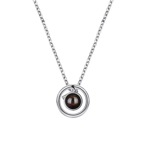 S925 Silver Necklace Female Language Projection - Lootquake
