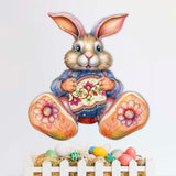 Easter Bunny Boy with Egg Holiday Door Decor by G. Debrekht - Easter Spring Decor - 8652767H