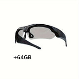 1080P HD Video Camera Glasses, Outdoor Sports DV Camera, Smart Glasses, Wide-Angle 120 ° Glasses Camera, Body Camera, Cycling, Motorcycle, Bicycle, with 64GB Storage Card