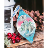 Polar Bear Drop Glass Ornament by G. DeBrekht - Wildlife Holiday Decor - 74178