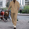 Men's Striped Hengli Collar Shirt Trousers - Lootquake
