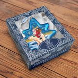 Ride to North Pole Santa Glass Ornament by G. DeBrekht - Christmas Santa Snowman Decor - 755-011