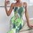 Ladies' Leopard Print Cross Shoulder Strap Backless Dress With A Banquet Vibe, Out Of The Street Fashion Bag Arm Long Skirt - Lootquake