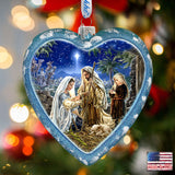Holy Family Glass Ornament Limited Edition by D. Gelsinger - Nativity Holiday Decor - 738-101-DG