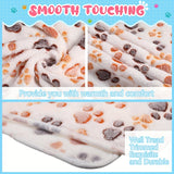 Couverture chaude et douce pour animaux de compagnie, motif empreinte de patte, pour chiens, chats et cochons d'Inde.