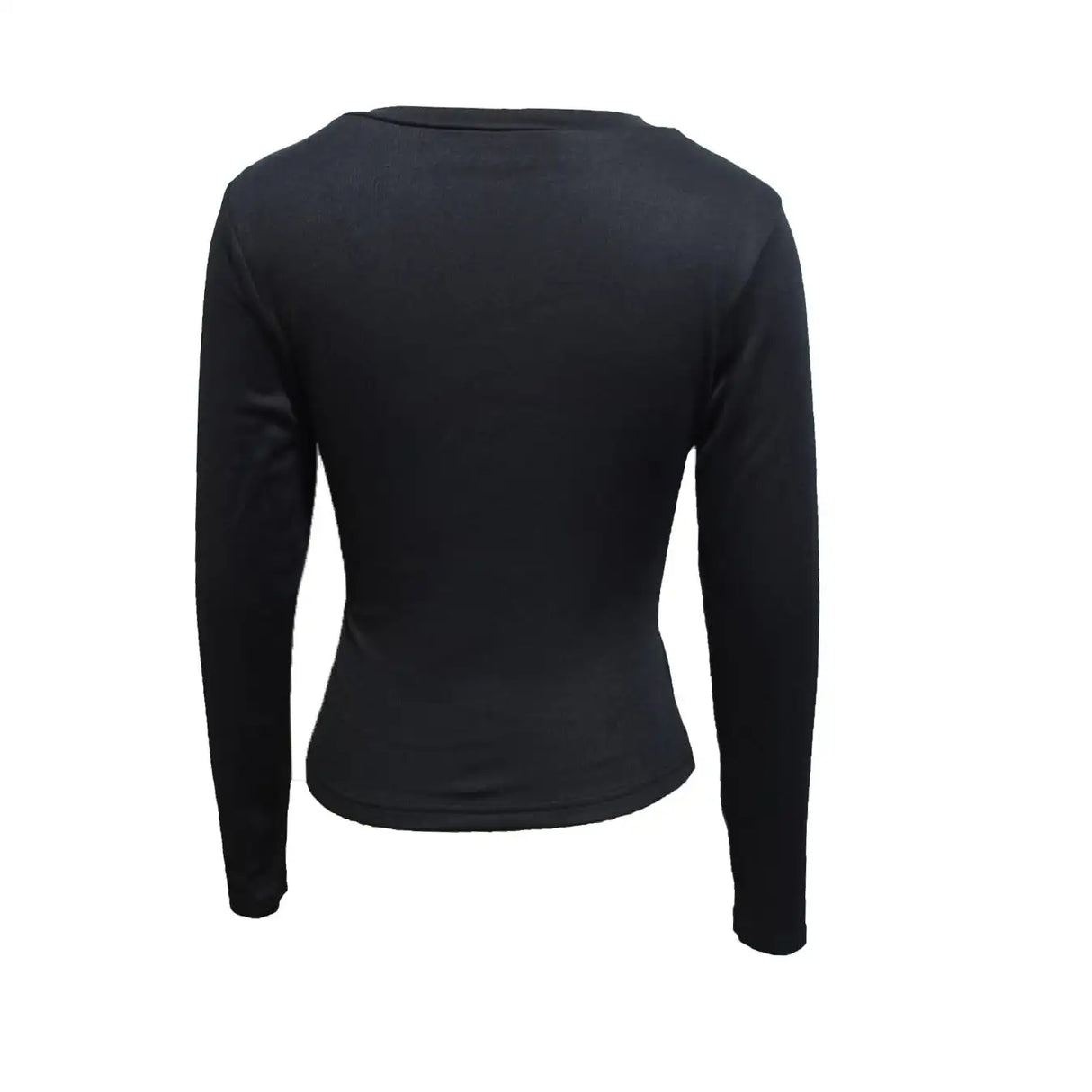 Ladies' Hollowed Out V-neck Long Sleeved Solid Color Sexy Versatile Knitted Cardigan - Lootquake