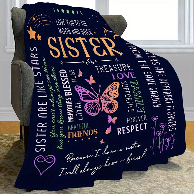 Manta de sobre cálida y supersuave, con impresión de alta definición, ideal como regalo para hermanas, de franela, ideal para la siesta en la oficina y con aire acondicionado.