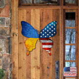 USA/Ukraine Butterfly Holiday Door Decor - International Decor - 8187129H