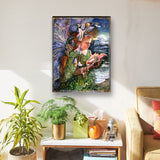 Beachcomber Fairy Fantasy Wooden Wall Art by Josephine Wall - Fantasy Decor - 852130-JW